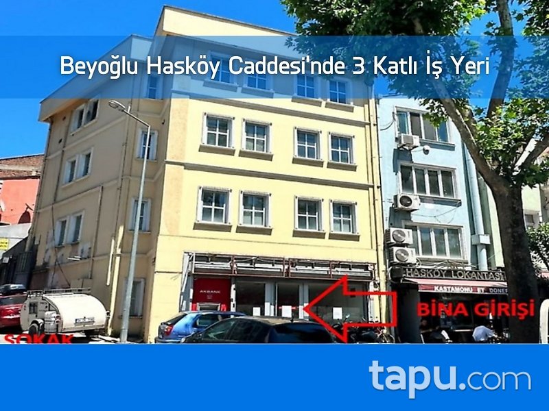 Beyoğlu Hasköy Caddesi'nde 3 Katlı İş Yeri