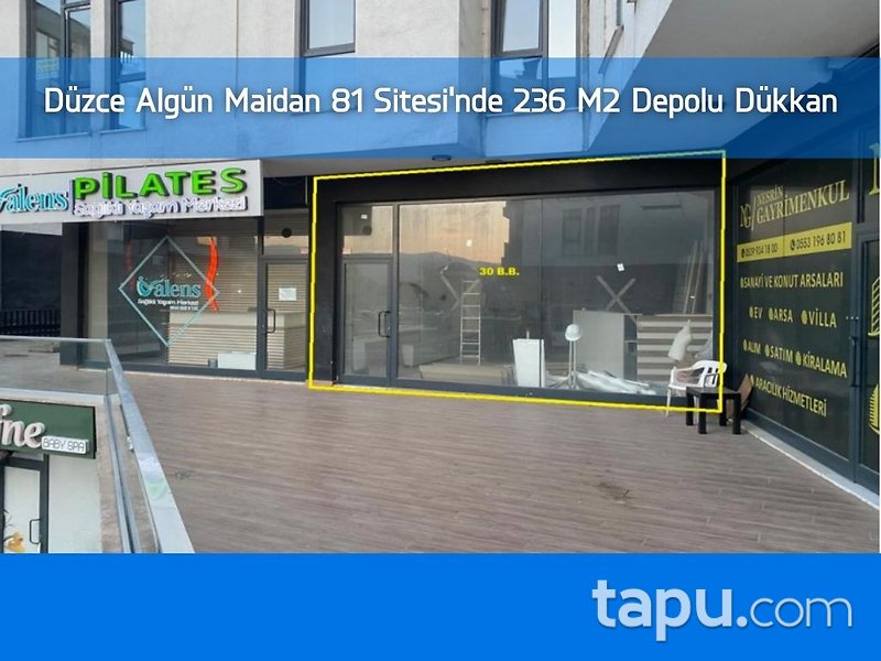 Düzce Algün Maidan 81 Sitesi'nde 236 M2 Depolu Dükkan
