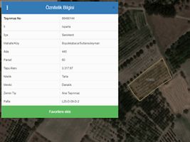 Isparta Senirkent Büyükkabaca Sultansüleyman Mahallesi'nde 3317 m2 Tarla (1065)