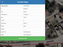 Balıkesir Karesi 1. Sakarya Mahallesi'nde 262 m2 Konut İmarlı Arsa