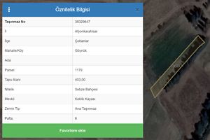 Afyonkarahisar Çobanlar Göynük Mahallesi'nde 403 m2 Sebze Bahçesi