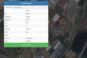 Samsun Tekkeköy 1723. Cadde'sinde 1.729 m2 Sanayi İmarlı Arsa