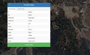 Alanya Bademağacı'nde 618 m2 Bahçe