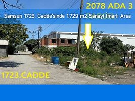 Samsun Tekkeköy 1723. Cadde'sinde 1.729 m2 Sanayi İmarlı Arsa