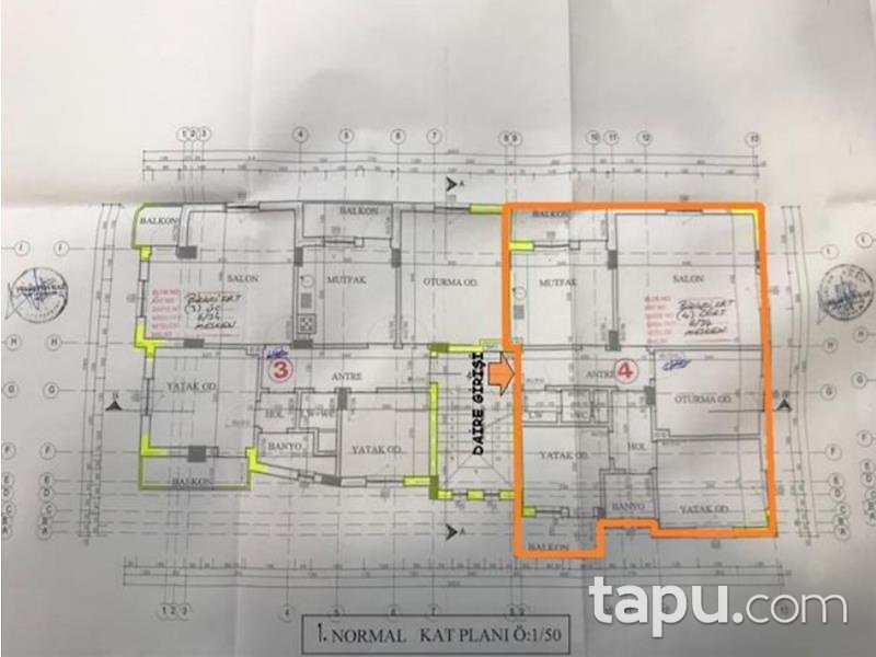 Çorum Merkez Gülabibey Mahallesinde 3+1 85 m2 Daire