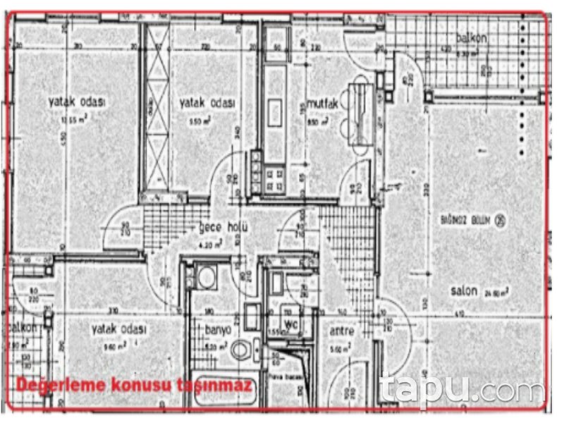 Balıkesir Karesi Adnan Menderes Mahallesi'nde 3+1 105 m2 İskanlı Daire