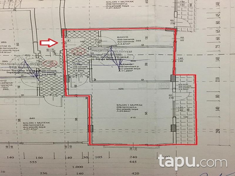 Kırklareli Pınarhisar Dere Mahallesi'nde 1+1 58 m2 Daire