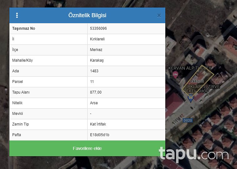 Kırklareli Merkez'de Gelişmekte Olan Bölgede Depolu Dükkan