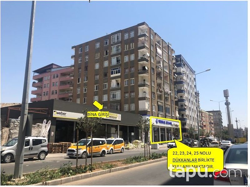 Diyarbakır Bağlar Doç.Dr.Ahmet Bilgin Caddesi'nde 454 m2 Dükkan