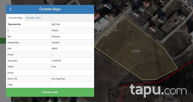 Ankara Çankaya Yenikent Mahallesi'nde 20 m2 Hisseli Arsa