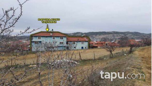 Kütahya Gediz Gökler Mahallesi'nde İki Katlı Kargir Ev ve Bahçesi