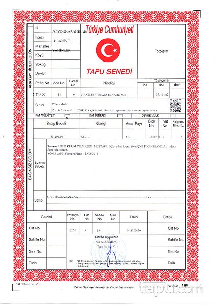 Afyonkarahisar İhsaniye Şahinler Mahallesi'nde 2+1 İskanlı Daire