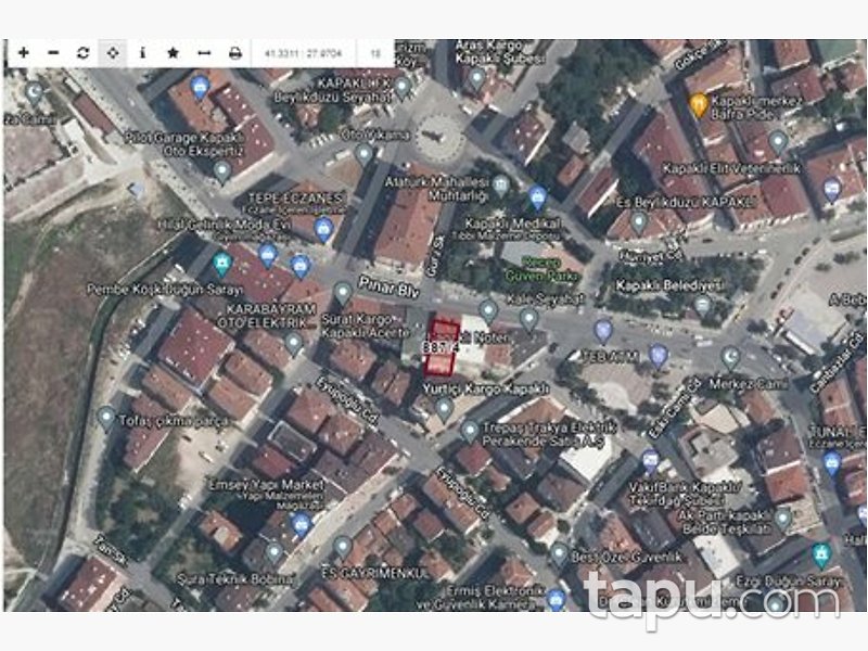 Tekirdağ Kapaklı İnönü Mahallesi'nde 54 m2 Ofis