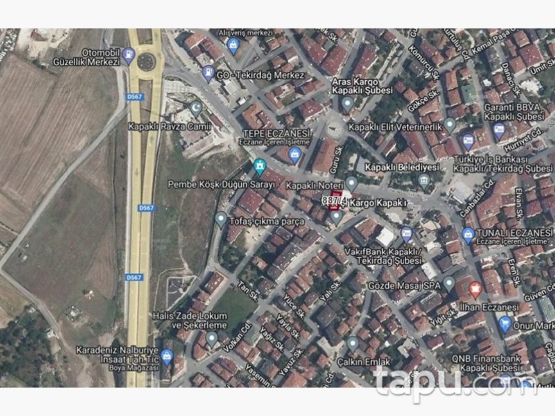 Tekirdağ Kapaklı İnönü Mahallesi'nde 54 m2 Ofis