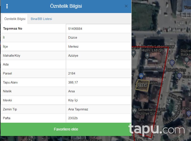 Düzce Merkez Kiremit Ocağı Mahallesi'nde 670 m² Müstakil Bina
