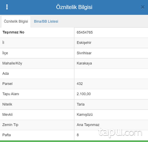 Eskişehir Sivrihisar'da 2100 m2 Yatırımlık Tarla
