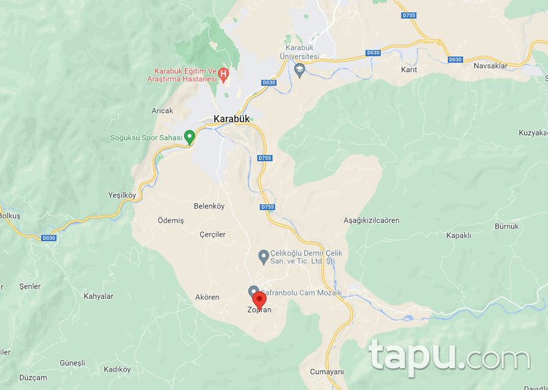 Karabük Merkez Zobran'da Villa İmarlı Arsa