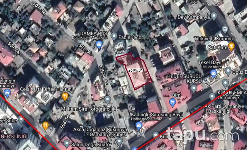 Osmaniye Merkez Alibeyli Mahallesi'nde 305 m2 Depolu Dükkan (1711)