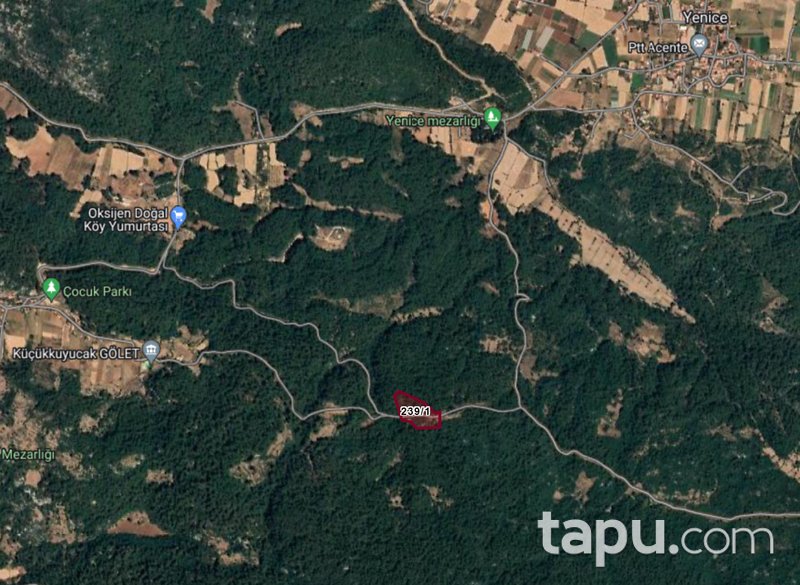 Menteşe Yenice'de 17 Dönüm Yolu Bulunan Yatırımlık Tarla