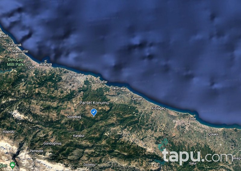 Alanya Saburlar da 30 dönüm GES'e Uygun Yatırımlık Tarla