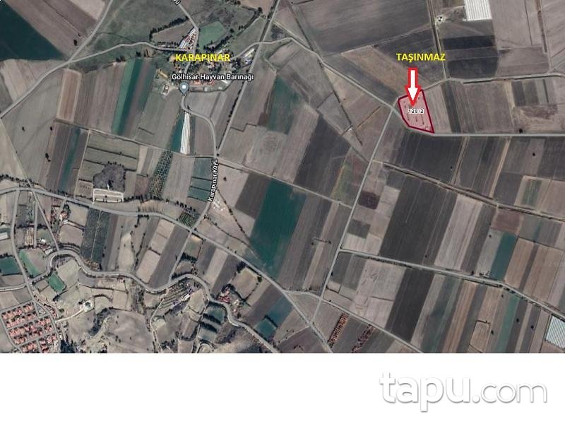 Burdur Gölhisar Karapınar Mahallesi'nde 12 Dönüm Yola Cepheli Tarla (1728)