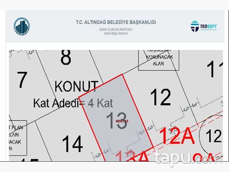 Altındağ Zübeyde Hanım Mahallesi'nde Arsa Payı