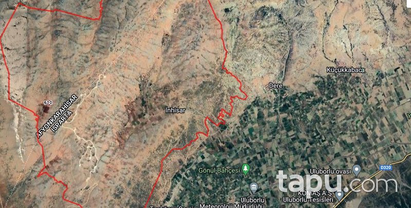Isparta Uluborlu Yatırımlık 7.100 m2 Yatırımlık Tarla