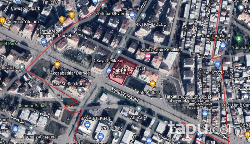 Bursa Yıldırım Kazımkarabekir Mahallesi'nde 571 m2 Asma Katlı Dükkan (305983)