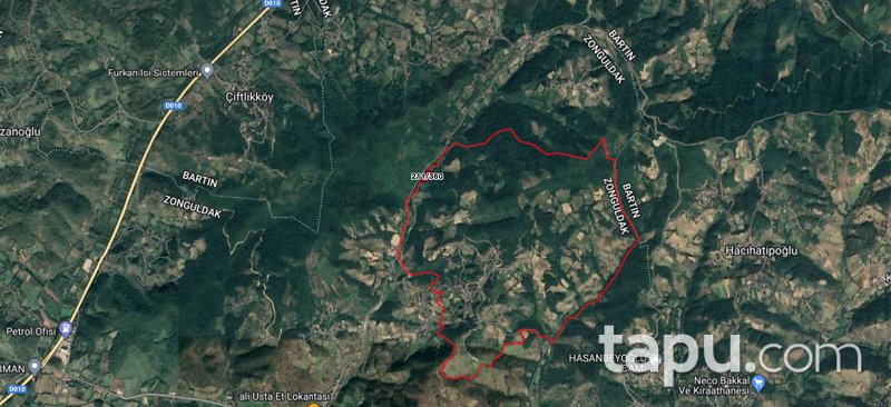 Zonguldak Çaycuma Yukarıçukur Mahallesinde Tarım ve Hayvancılığa Uygun 5.049 m2 Arsa