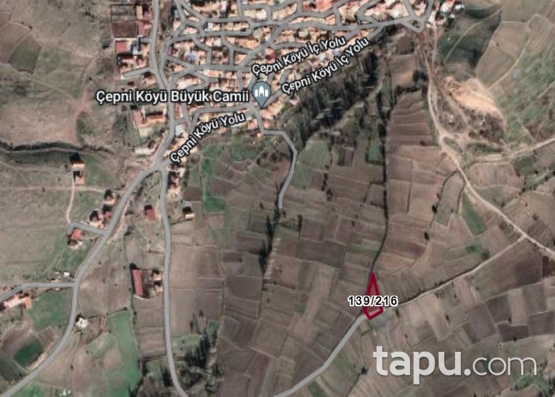 Afyonkarahisar Hocalar Çepni Mevkiinde 1.239 m2 Tarla