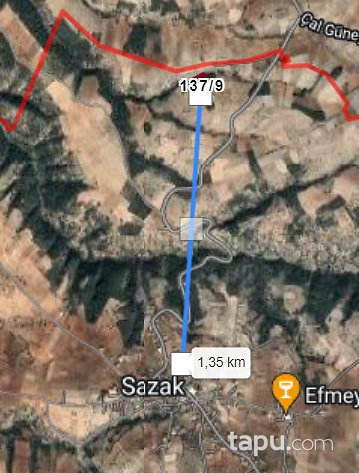 Denizli Çal Sazak Mahallesinde 3.176 m2 Tarla