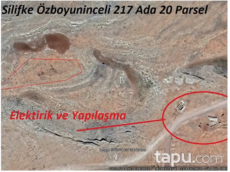 Mersin Silifke'de 3.655 m2 Yatırımlık Tarla