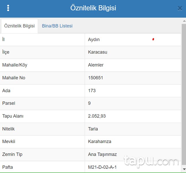 Aydın Karacasu'da 2052 m2 Yatırımlık Tarla