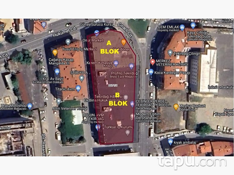 Tekirdağ Süleymanpaşa Koca Center 67 m2 Ofis