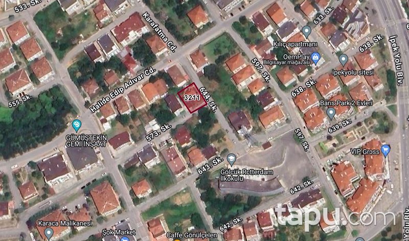 Kocaeli Gölcük Saraylı Mahallesi'nde Hisseli 206 m2 Arsa
