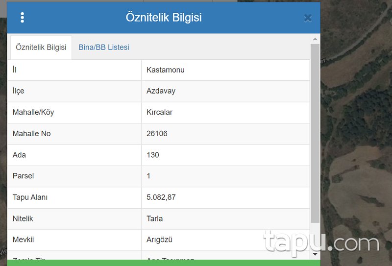 Kastamonu Azdavay Kırcalar'da 5 Dönüm Tarla