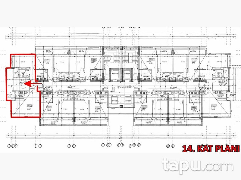 Ankara Etimesgut Sakalar Tower'da 87 m2 Daire