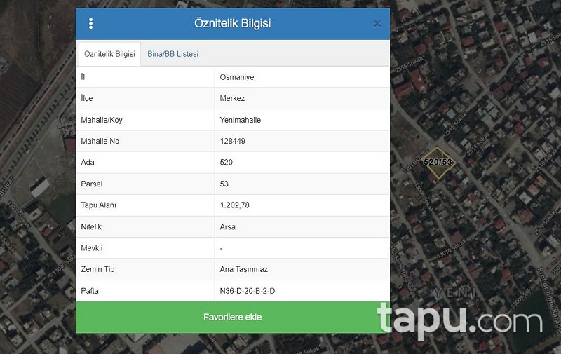 Osmaniye Merkez Yenimahalle'de Hisseli 2 Kat Konut İmarlı Arsa