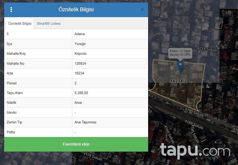 Adana Yüreğir Kazım Karabekir Mahallesi'nde Hisseli 88 m2 Konut Ve Ticari İmarlı Arsa