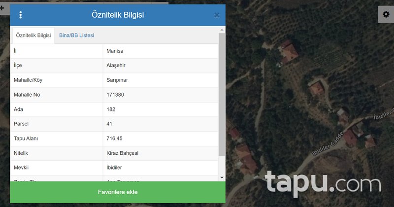 Manisa Alaşehir Sarıpınar'da 716 m2 Kiraz Bahçesi
