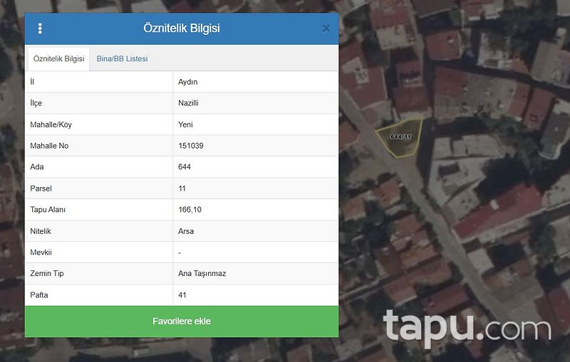 Aydın Nazilli'de 166 m2 Konut İmarlı Arsa ( AS-01343 )