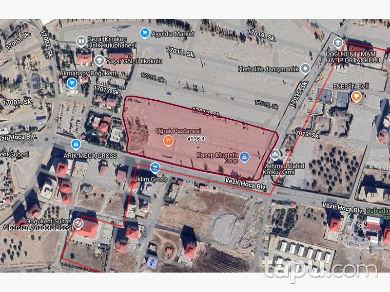 Kahramanmaraş Dulkadiroğlu Doğukent Mahallesi'nde Arsa Payı