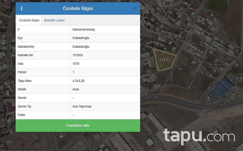 Dulkadiroğlu Şehadil Mahallesi'nde Hisseli Sağlık İmarlı Arsa (AS-03254)