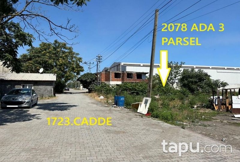 Samsun Tekkeköy 1723. Cadde'sinde 1.729 m² Sanayi İmarlı Arsa